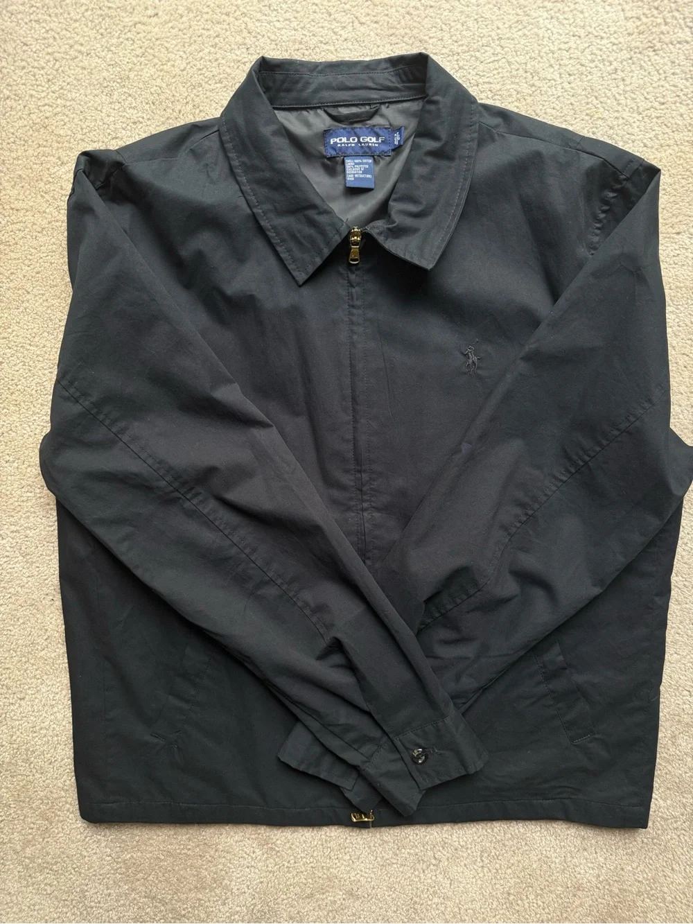 Polo Golf Ralph Lauren Men's Black Lightweight Full-Zip Jacket
